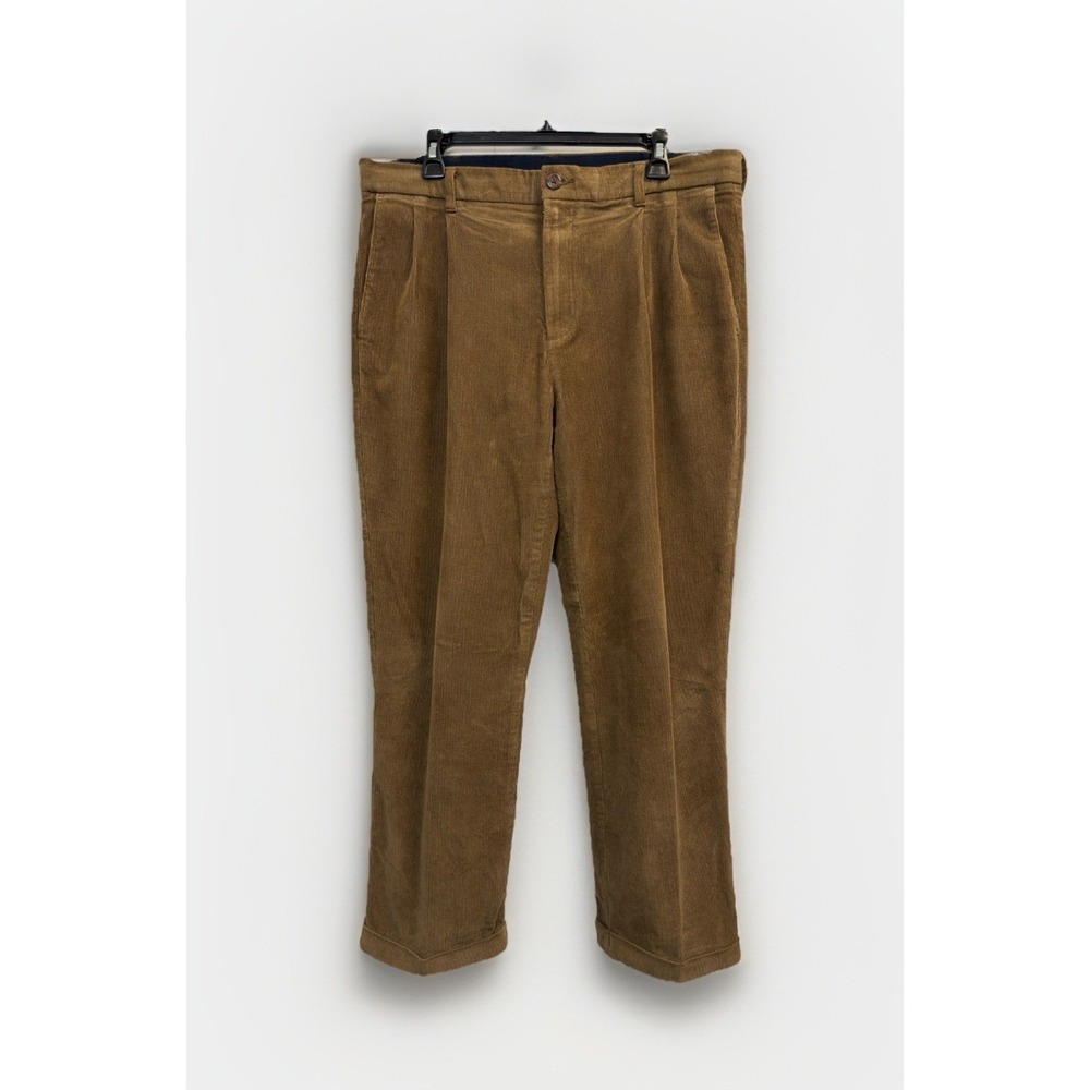 Roundtree & Yorke Corduroy Pants Stewart Classic Fit Core Comfort 36x28 Brown‎